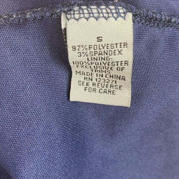 J for Justify Wm’s Sz Sm Navy Blue Cherry Print Gold Zipper Lined Mini Dress - Picture 6 of 6